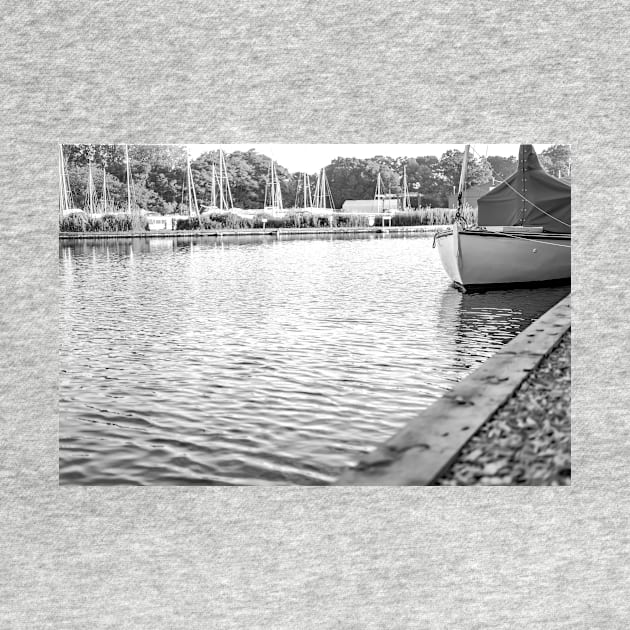 Traditional sailing boat moored on the River Ant, Norfolk by yackers1